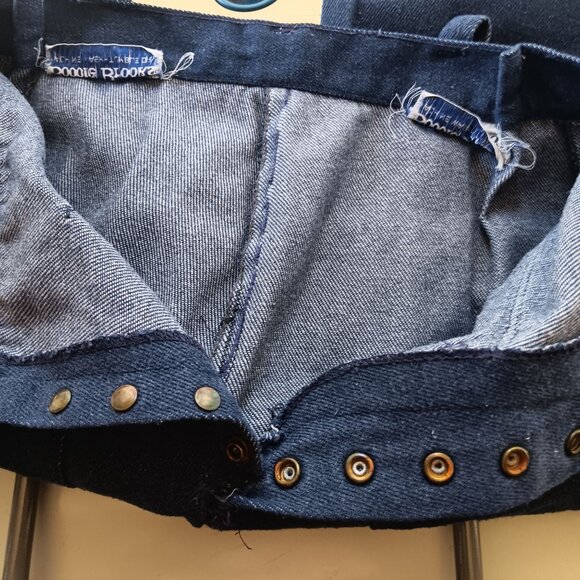 26x30 Vintage 70's Bobby Brooks High-Waist Flared Denim Jeans Snap Fly Hippie - Picture 6 of 8